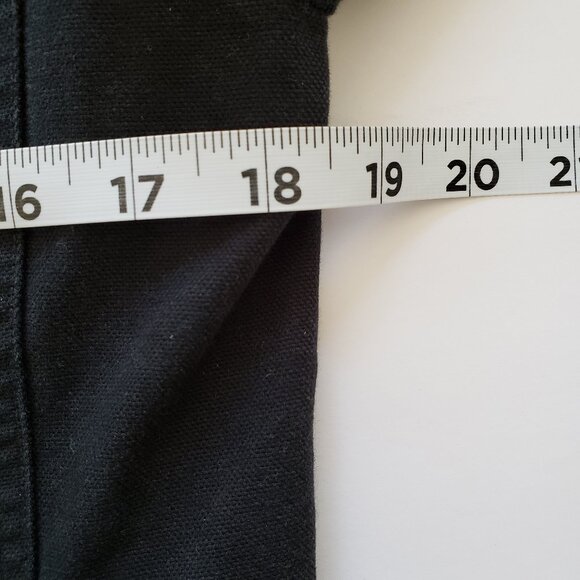 Comme Ca Ism Jacket Black Chore Canvas Womens Large Cotton Pockets Japanese - Picture 13 of 13